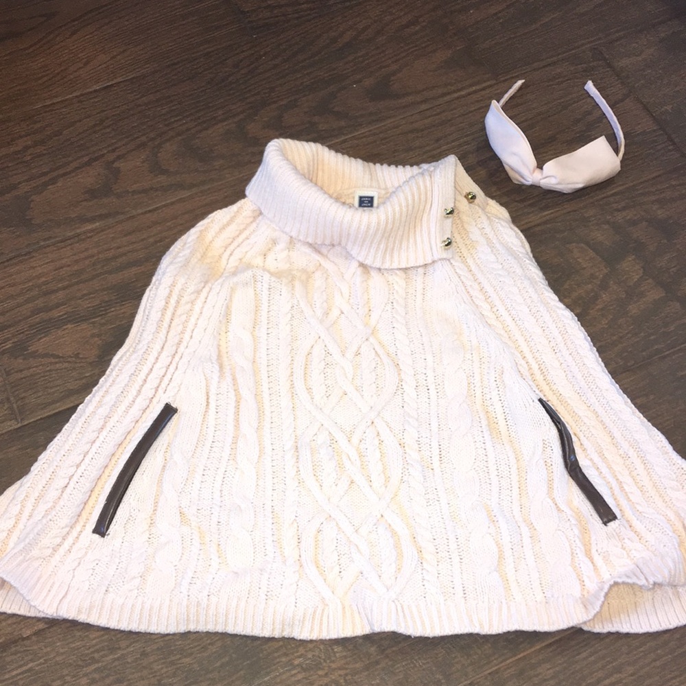 Janie and Jack size 4 light pink cape & headband